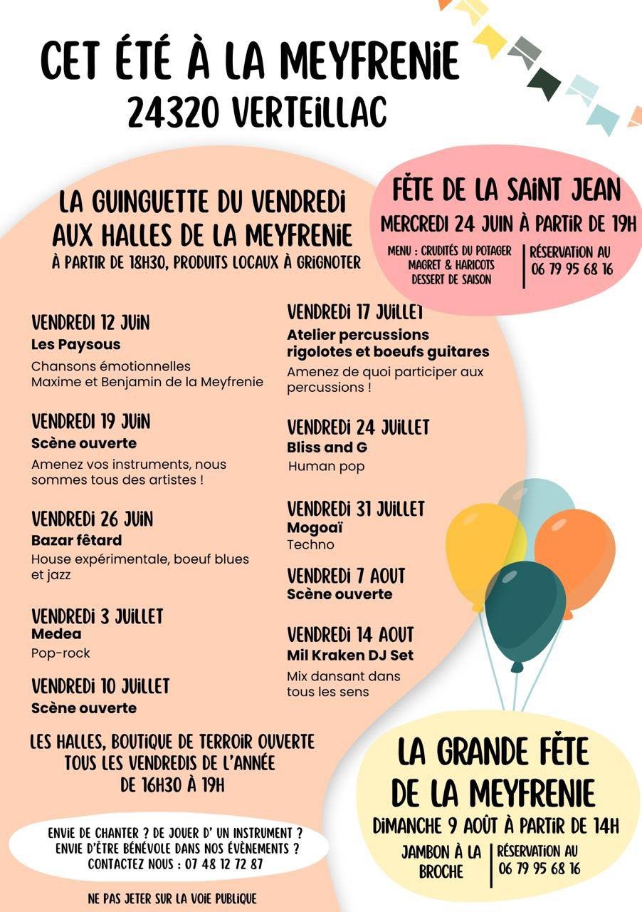 Les halles de Meyfrenie cet été