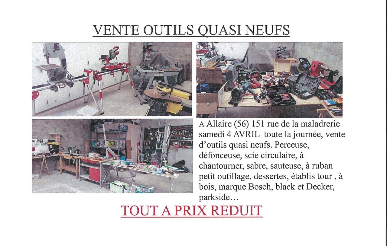 Vente d’outils