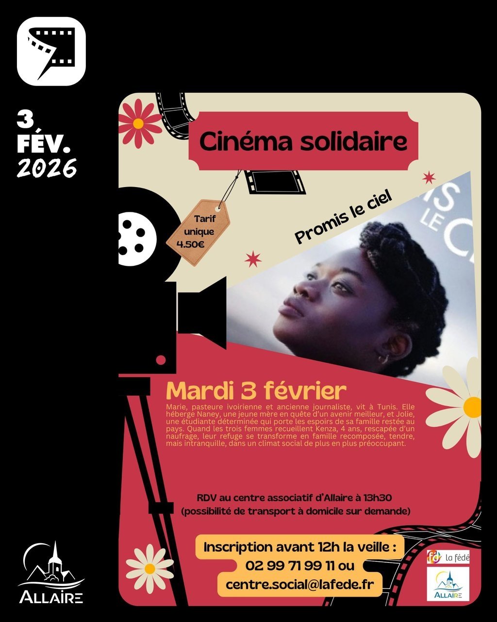 Cinéma Solidaire mardi 3 février