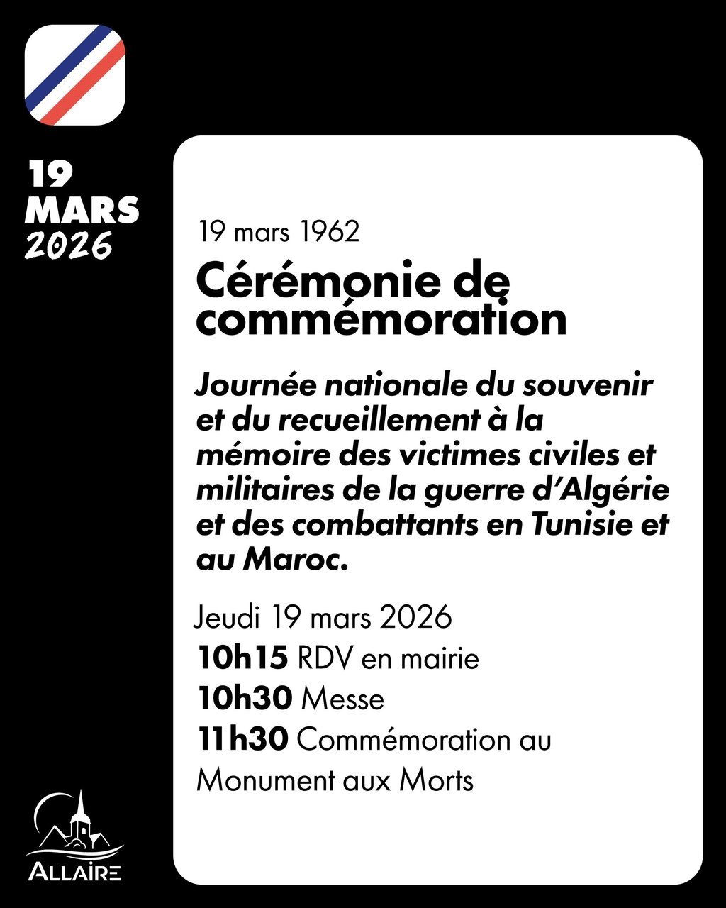 Commémoration du 19 mars