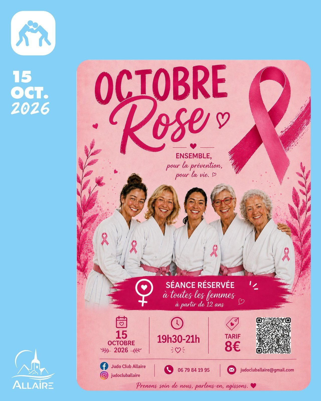 Octobre rose au Judo club d’Allaire