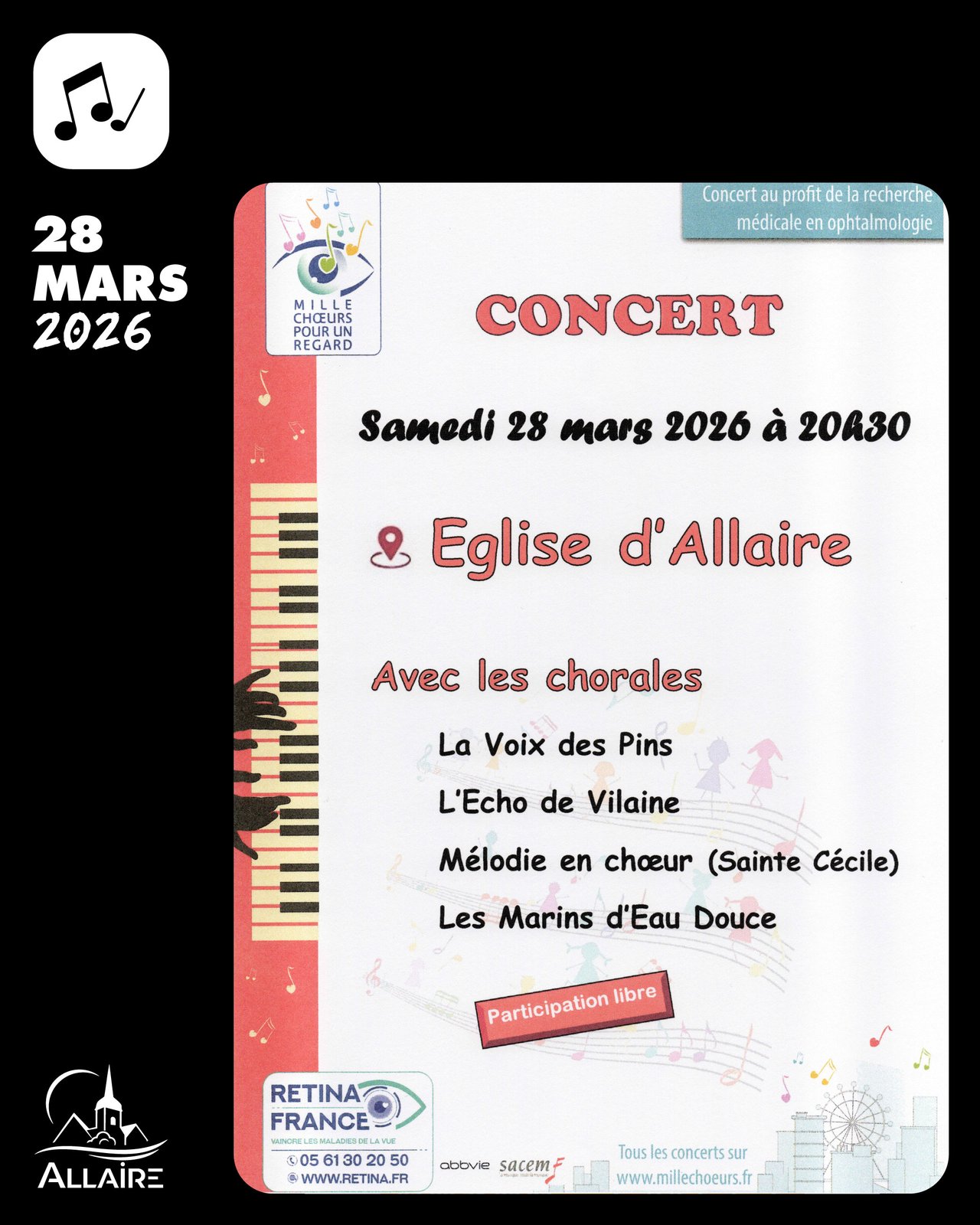 Concert · 4 Chorales à l’Église d’Allaire