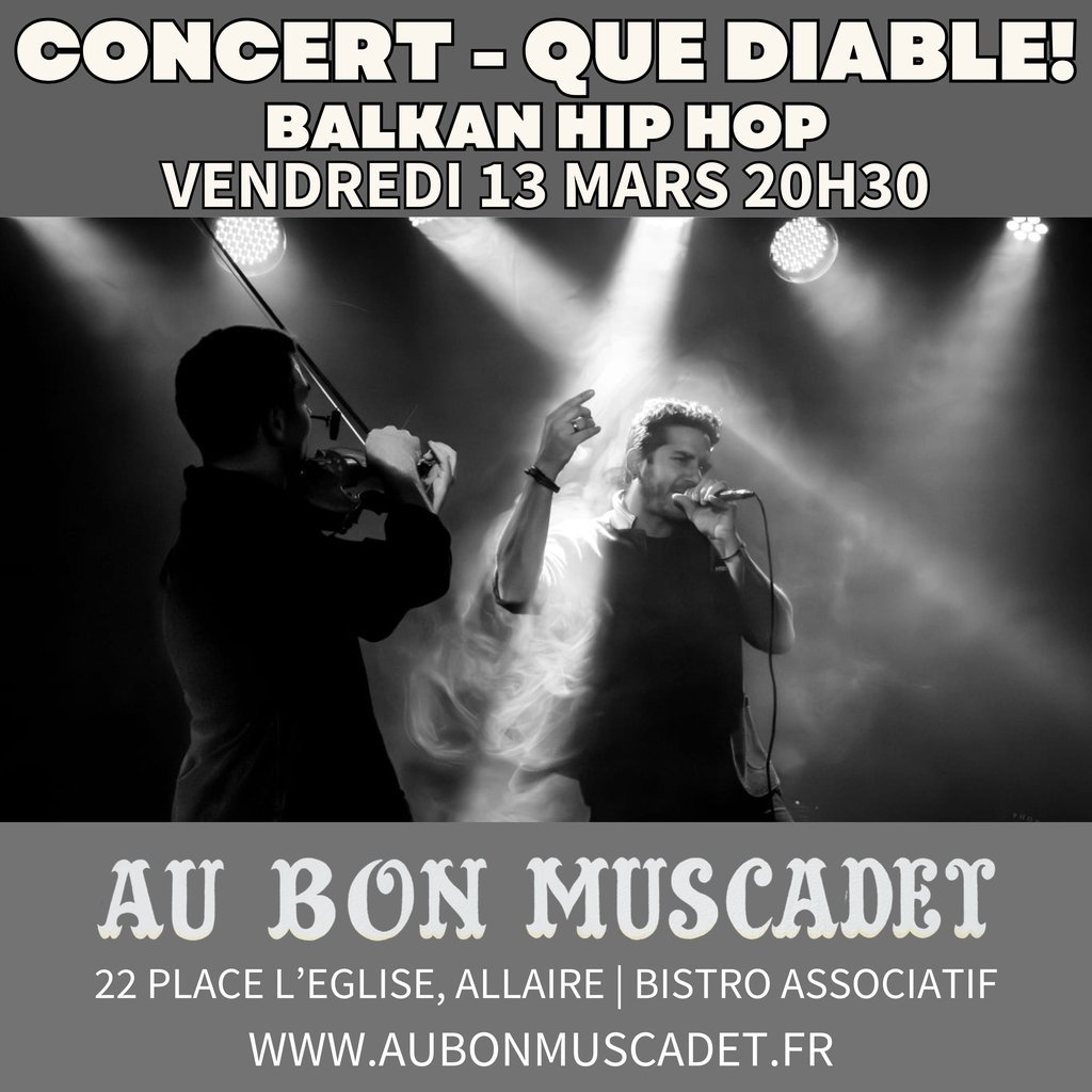 Concert · Que diable ! · Balkan HIP HOP au Bon Muscadet