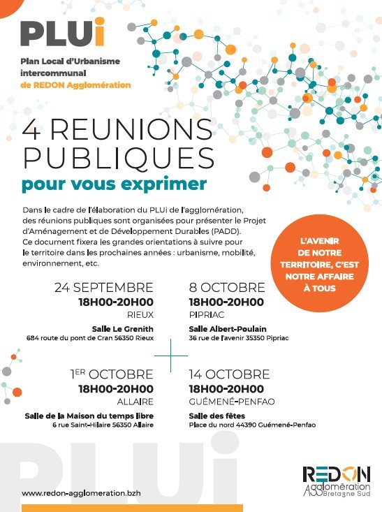 REUNION PUBLIQUE à Allaire mercredi 1er octobre au soir !