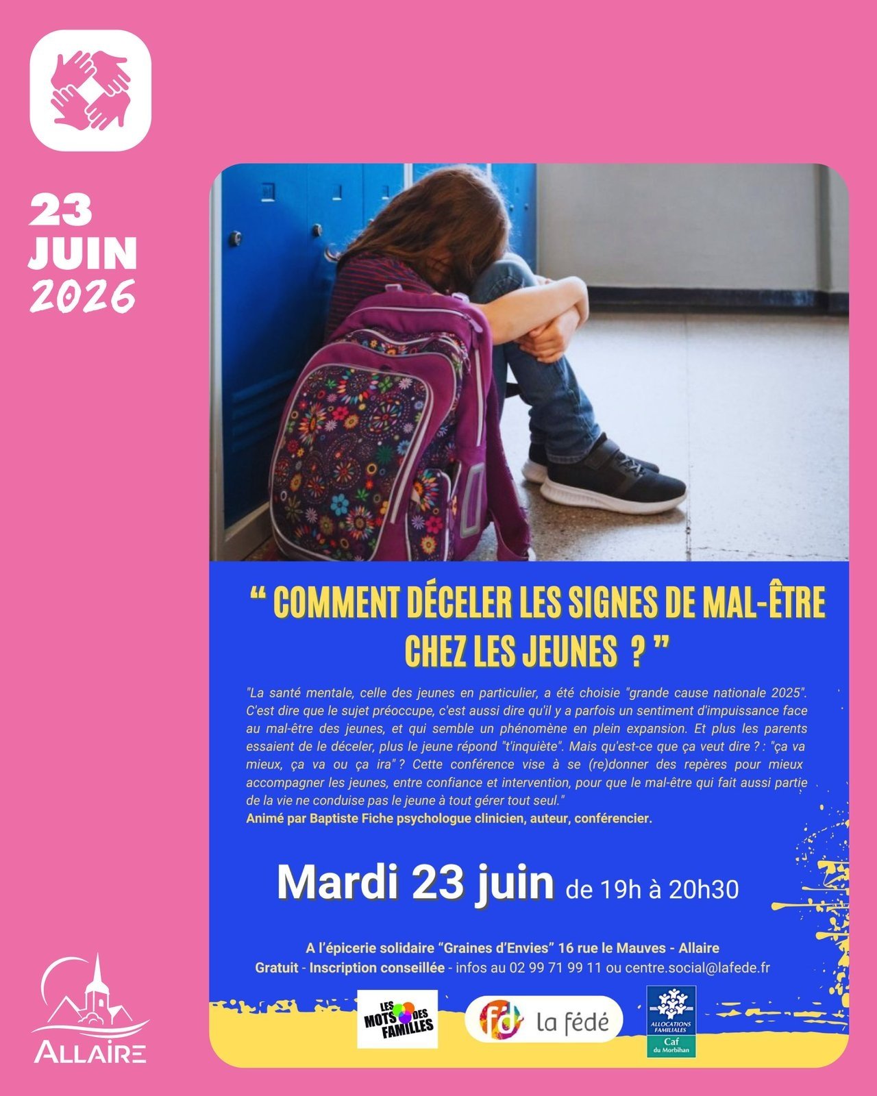 Conférence : Comment déceler le mal-être chez les jeunes ?