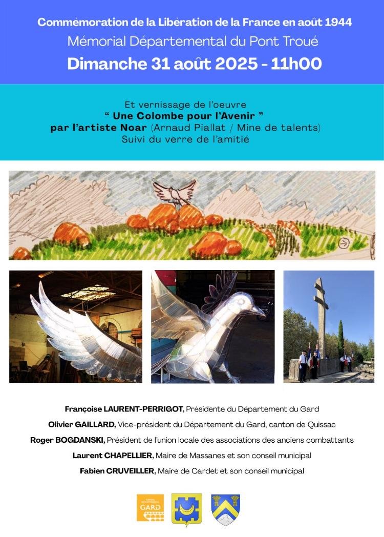 Commémoration au Pont Troué et vernissage