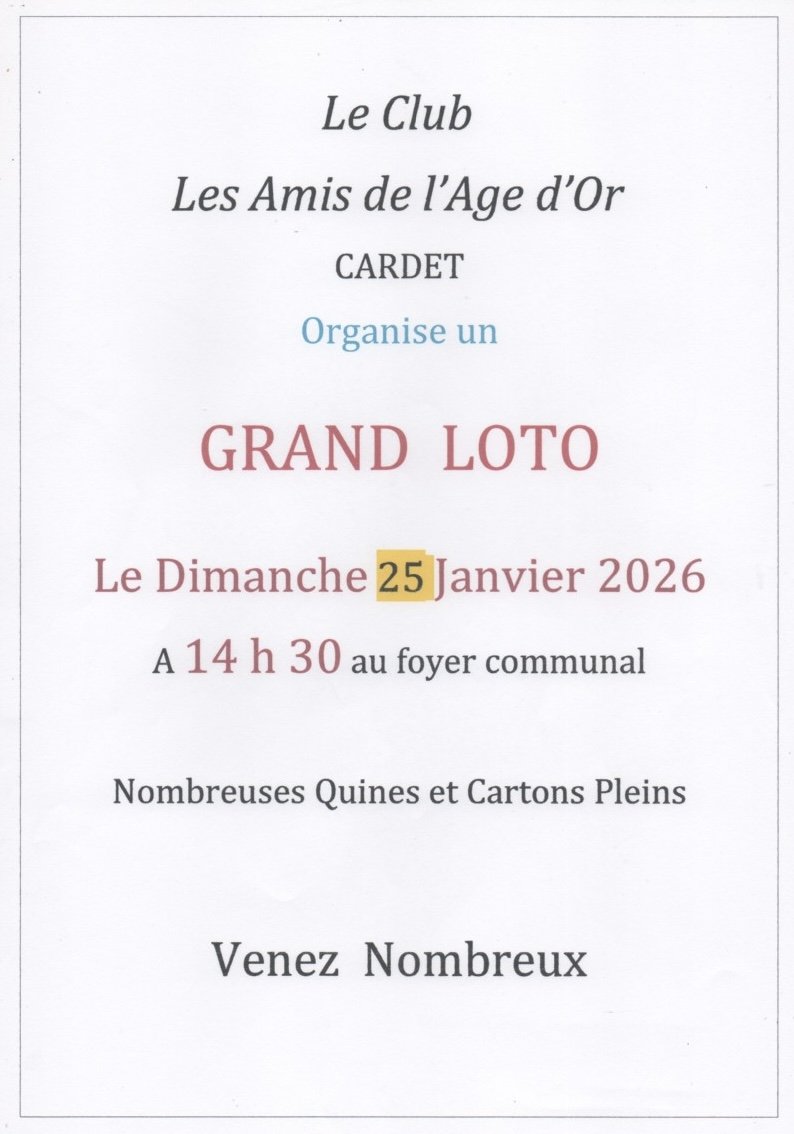 LOTO des amis de l’âge d’or