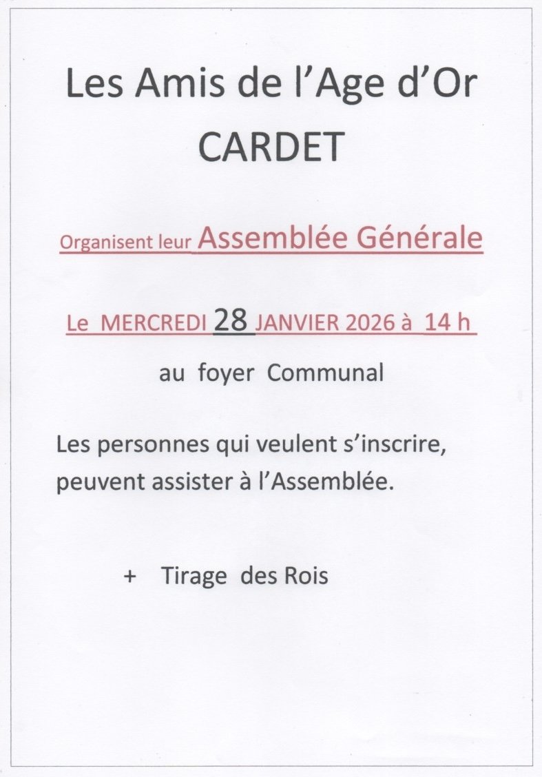 AG des amis de l’âge d’or