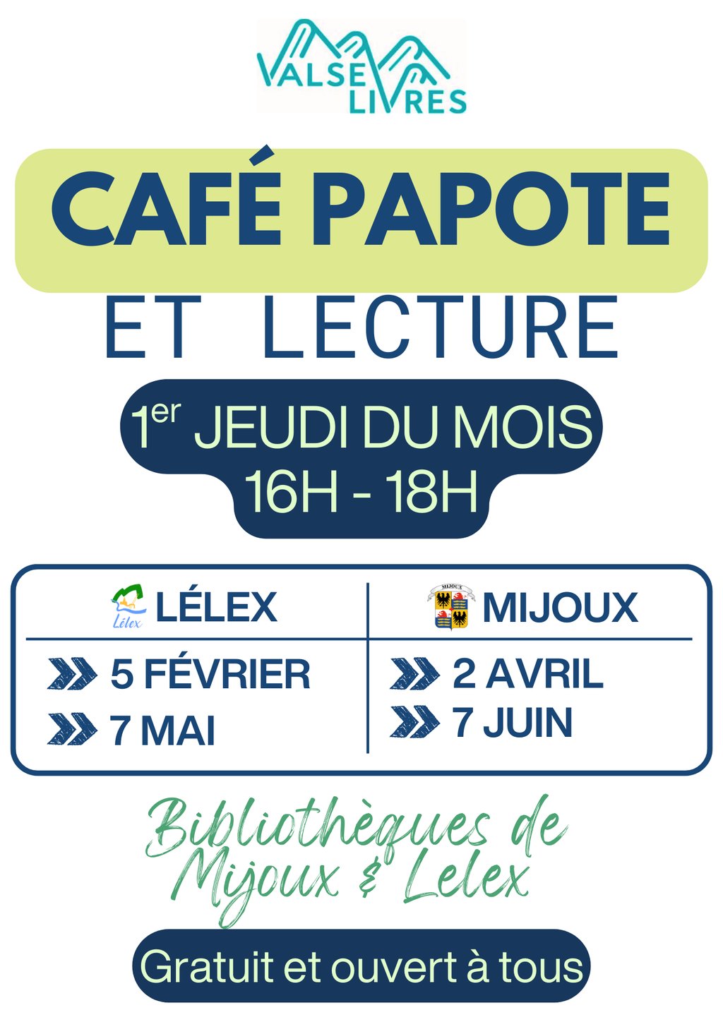 ☕ Café Papote et Lecture avec l’Association Valselivres – Prochain rendez-vous à Lélex ! ☕