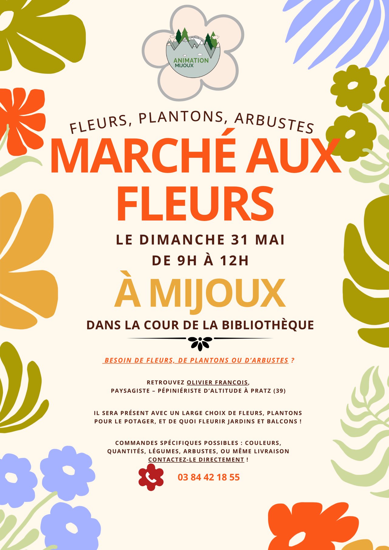 📢Marché aux fleurs, plantons et arbustes💐