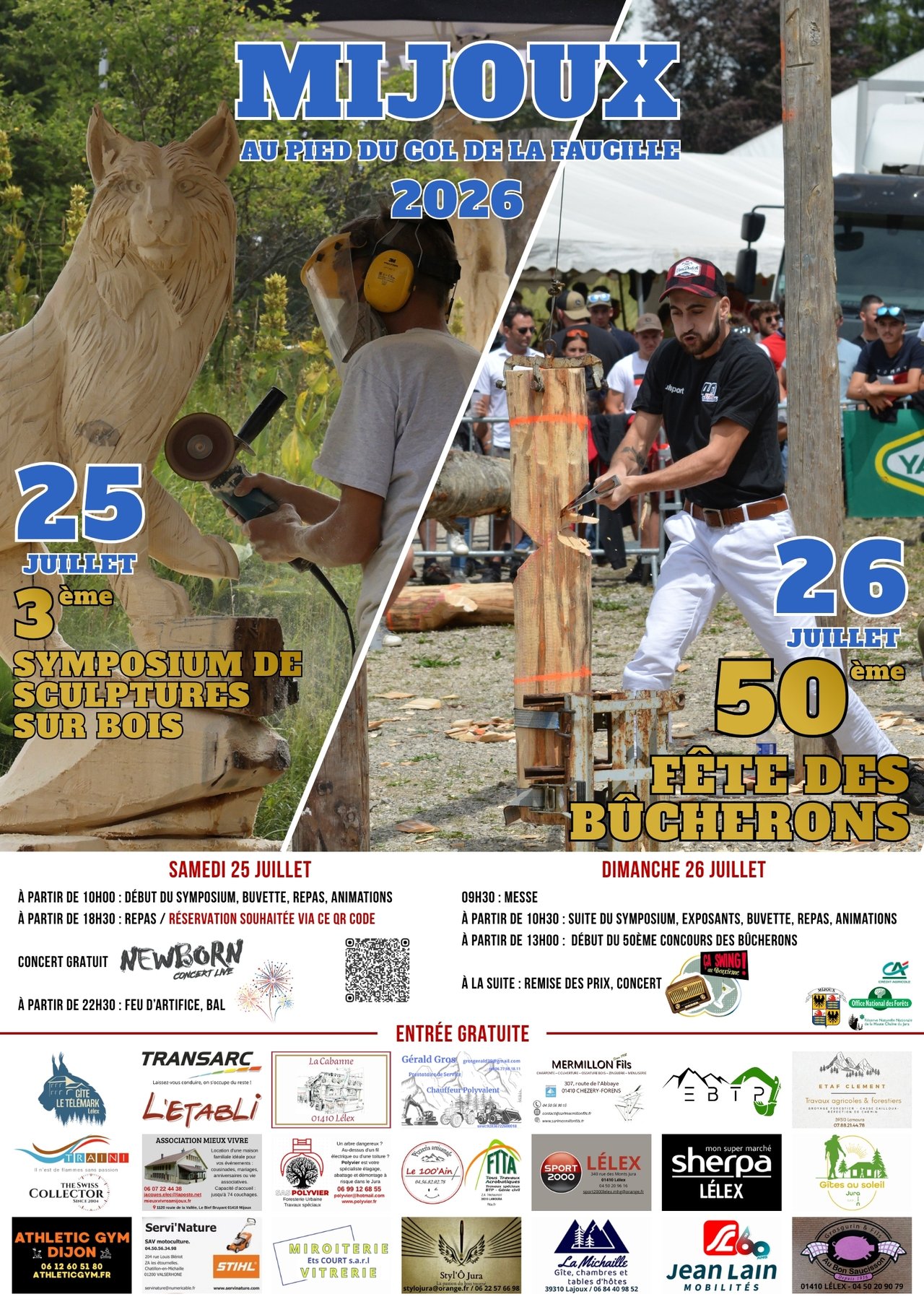 📣Venez profiter de la 50ᵉ Fête des Bûcherons de Mijoux !