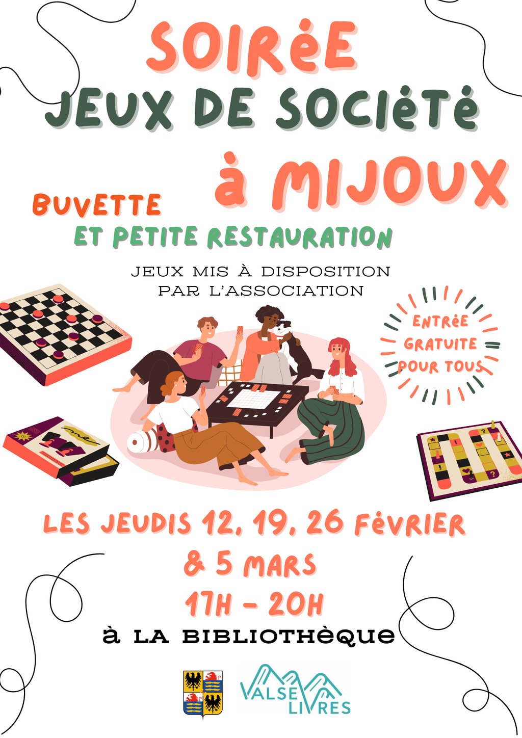 🎲 Soirées Jeux avec l’Association Valselivres 🎲