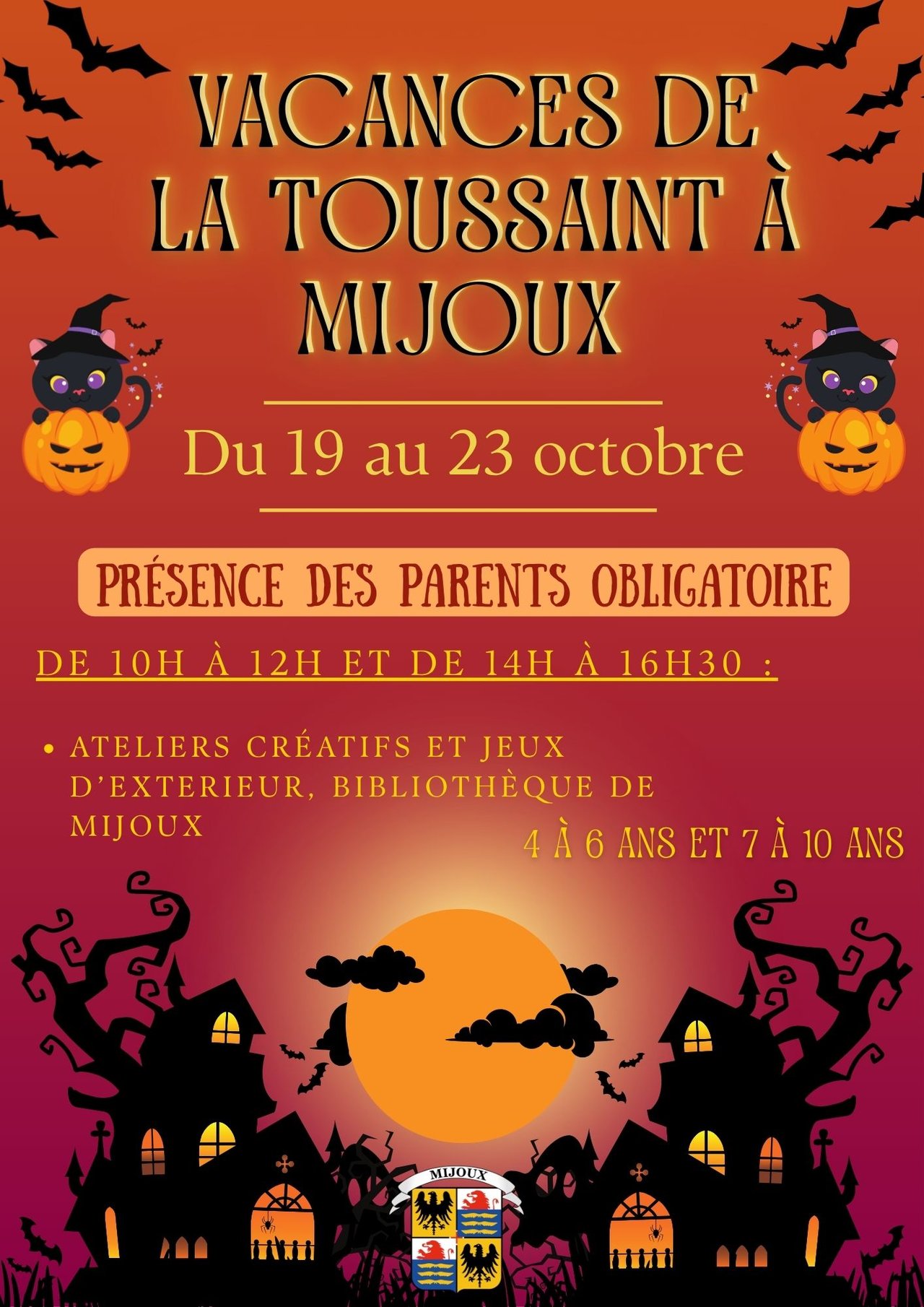 Ateliers créatifs Halloween et jeux d'extérieur 🎃