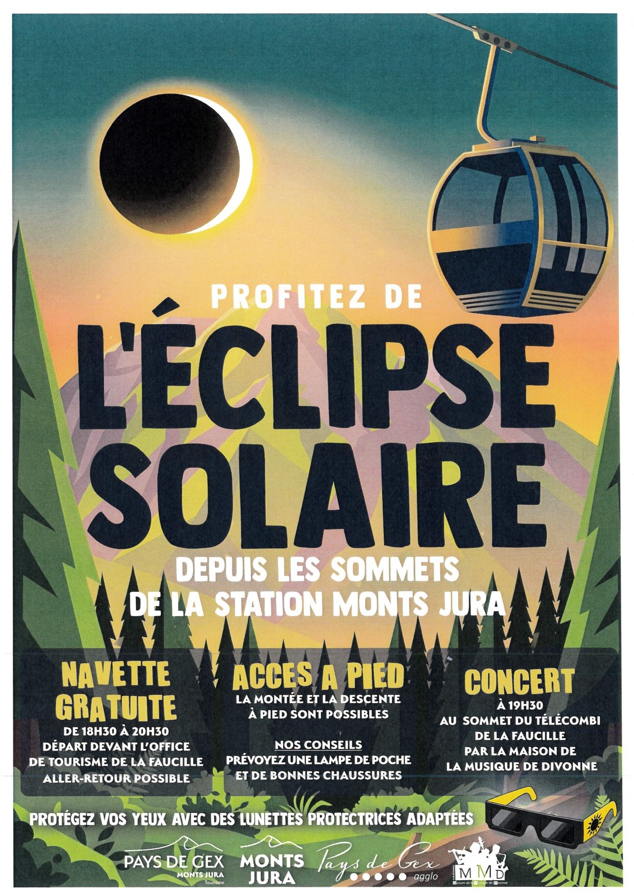 Eclipse solaire à Mijoux