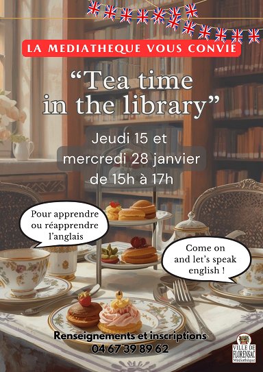 Tea time in the library