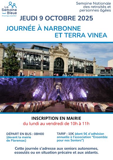 Journée à Narbonne et Terra Vinea (Semaine Bleue)