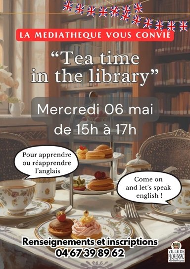 Tea time in the library