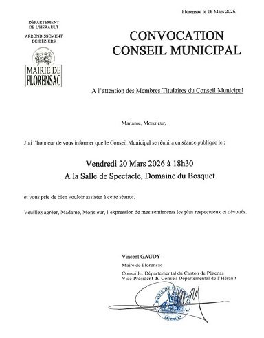 Convocation conseil municipal