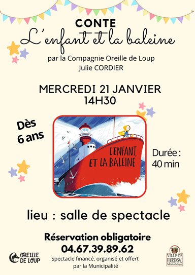 Spectacle enfants L'enfant et la baleine
