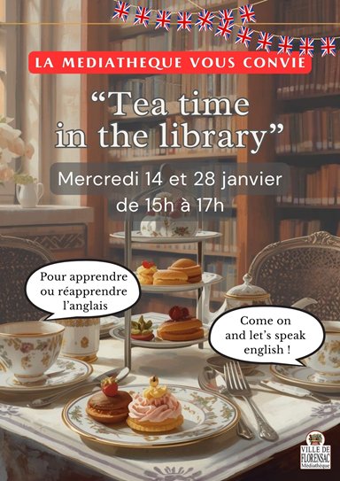 Tea time in the library