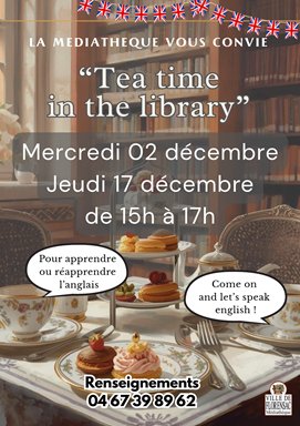 Tea time in the library