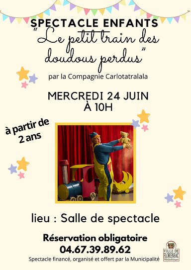 Spectacle enfants Le petit train des doudous perdus