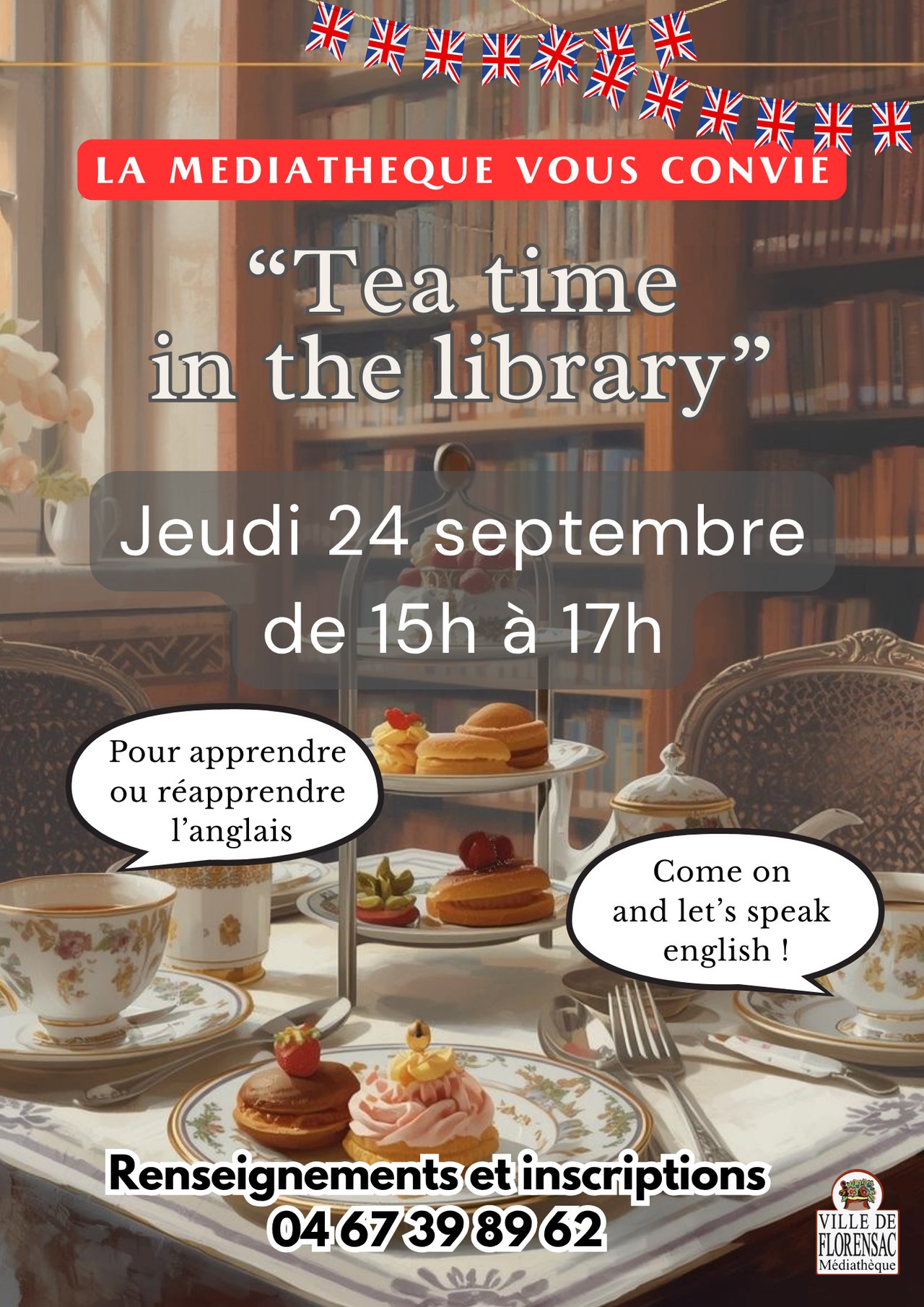 Tea time in the library