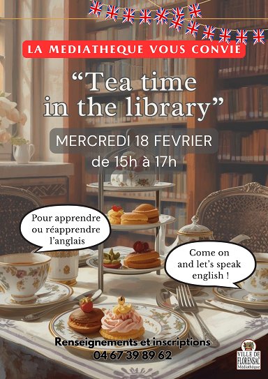 Tea time in the library