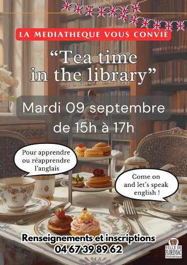 Tea time in the library