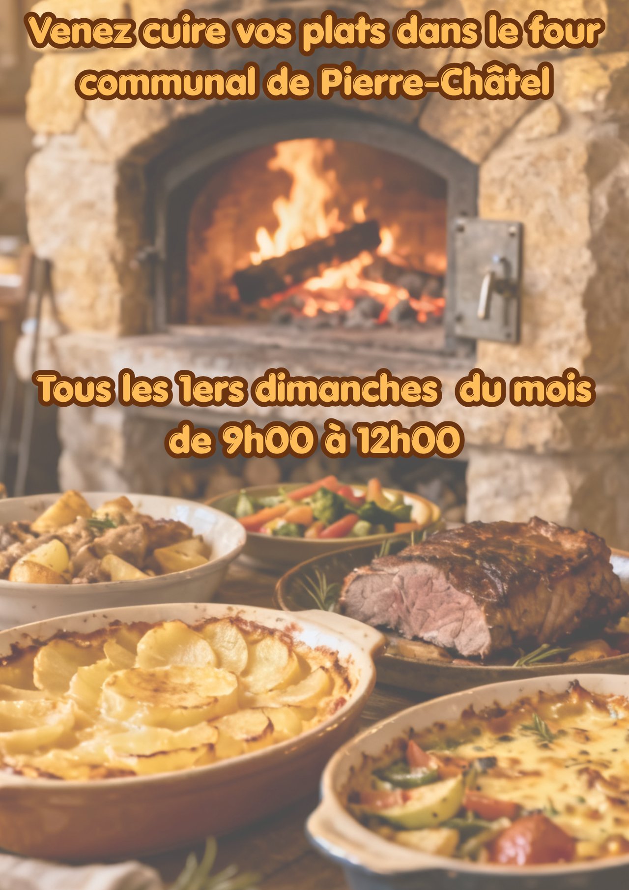 Cuisson de vos plats dans le four communal