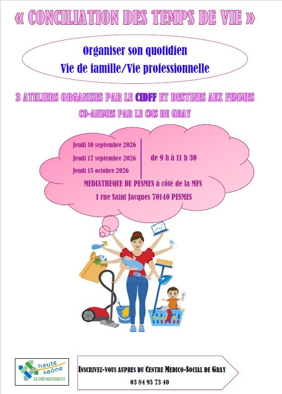 Conciliation des temps de vie - Organiser son quotidien vie de famille / vie professionnelle