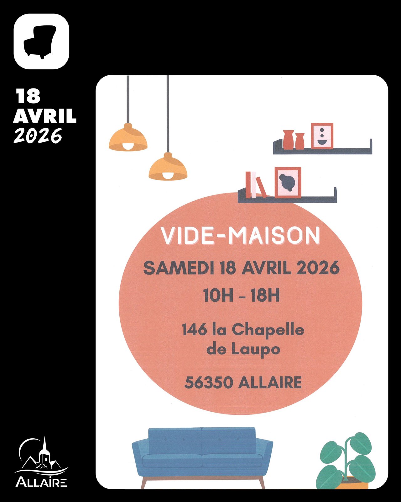 Vide-maison le 18 avril