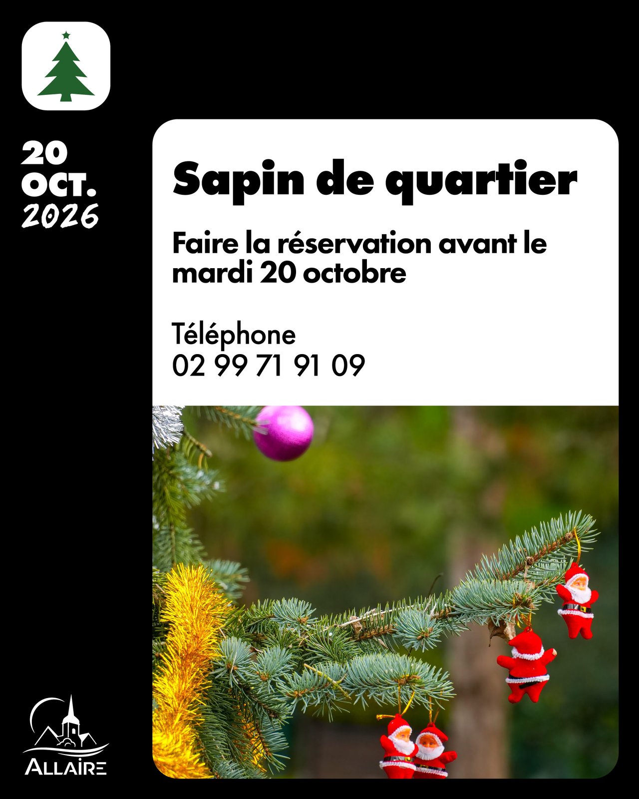 Réservation du sapin de quartier