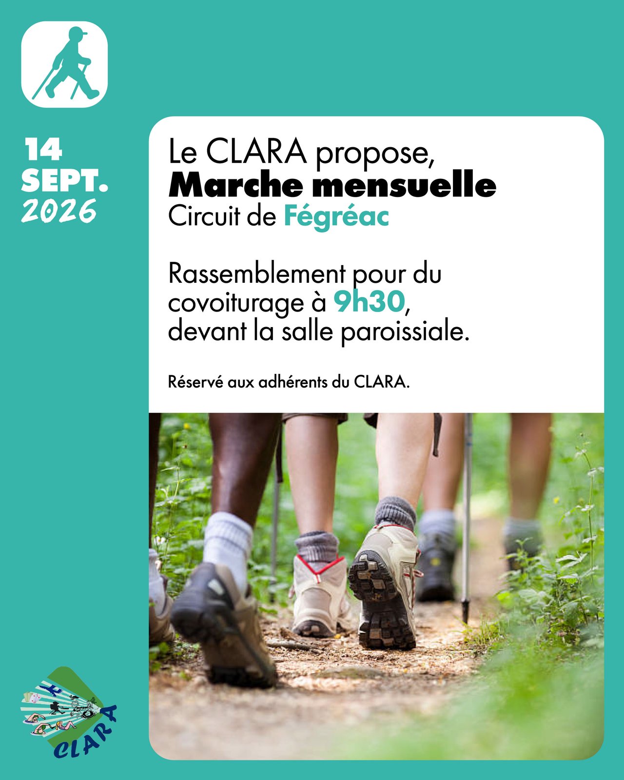 Marche mensuelle du CLARA de septembre