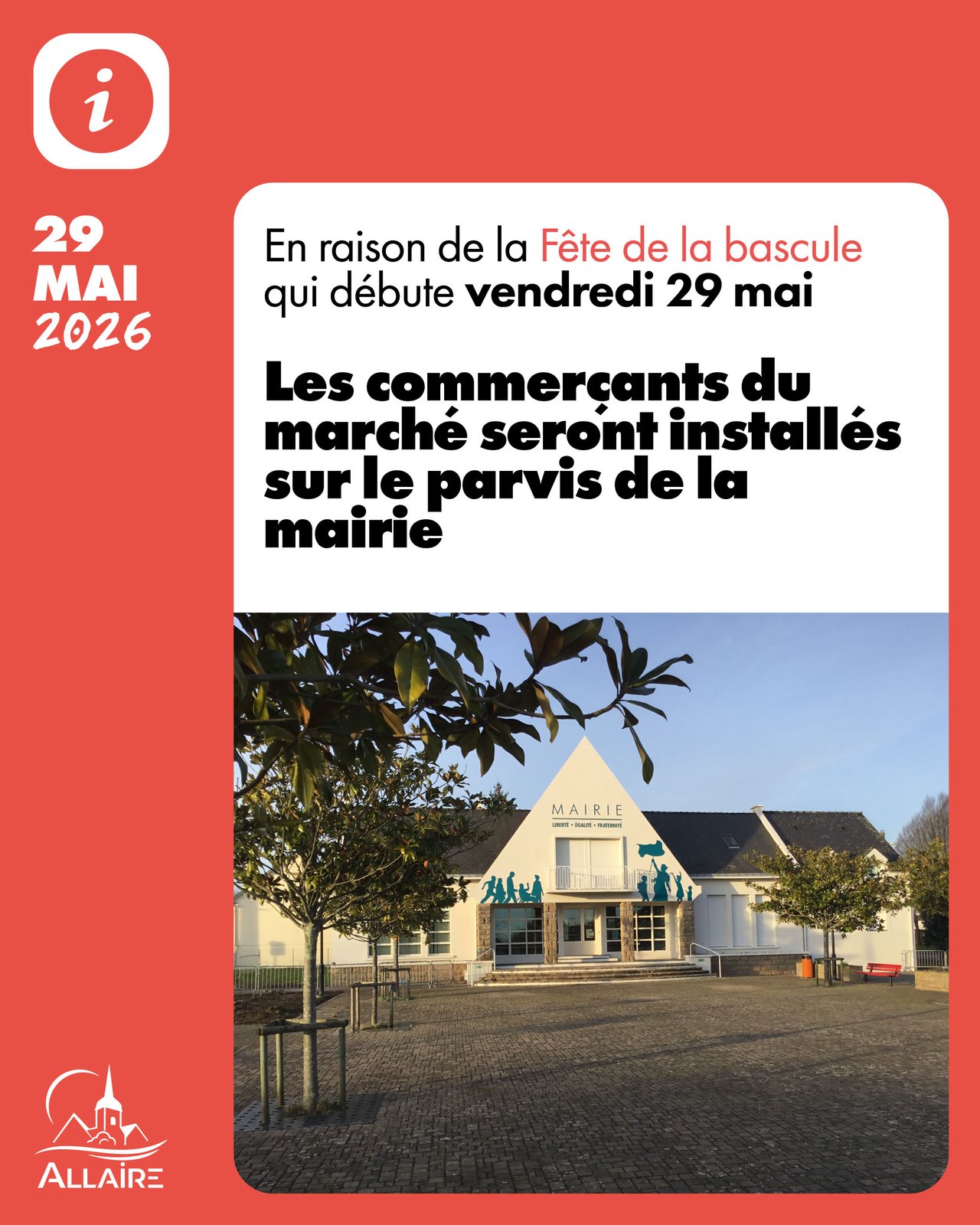 Marché du vendredi déplacé