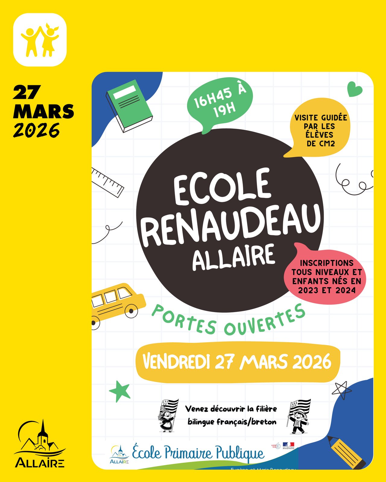 Portes ouvertes aujourd’hui à l’École Renaudeau