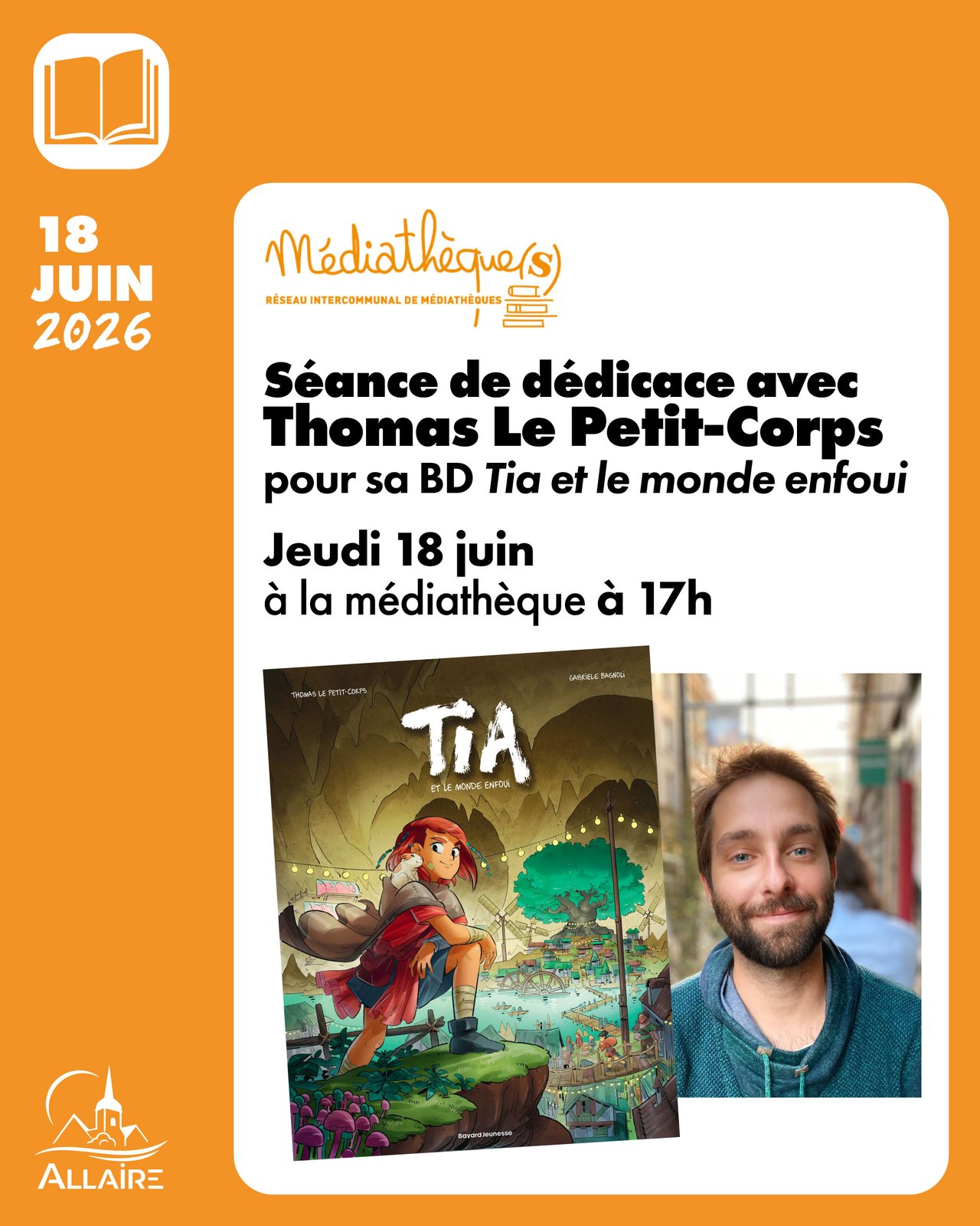 Séance de dédicace le 18 juin à la médiathèque