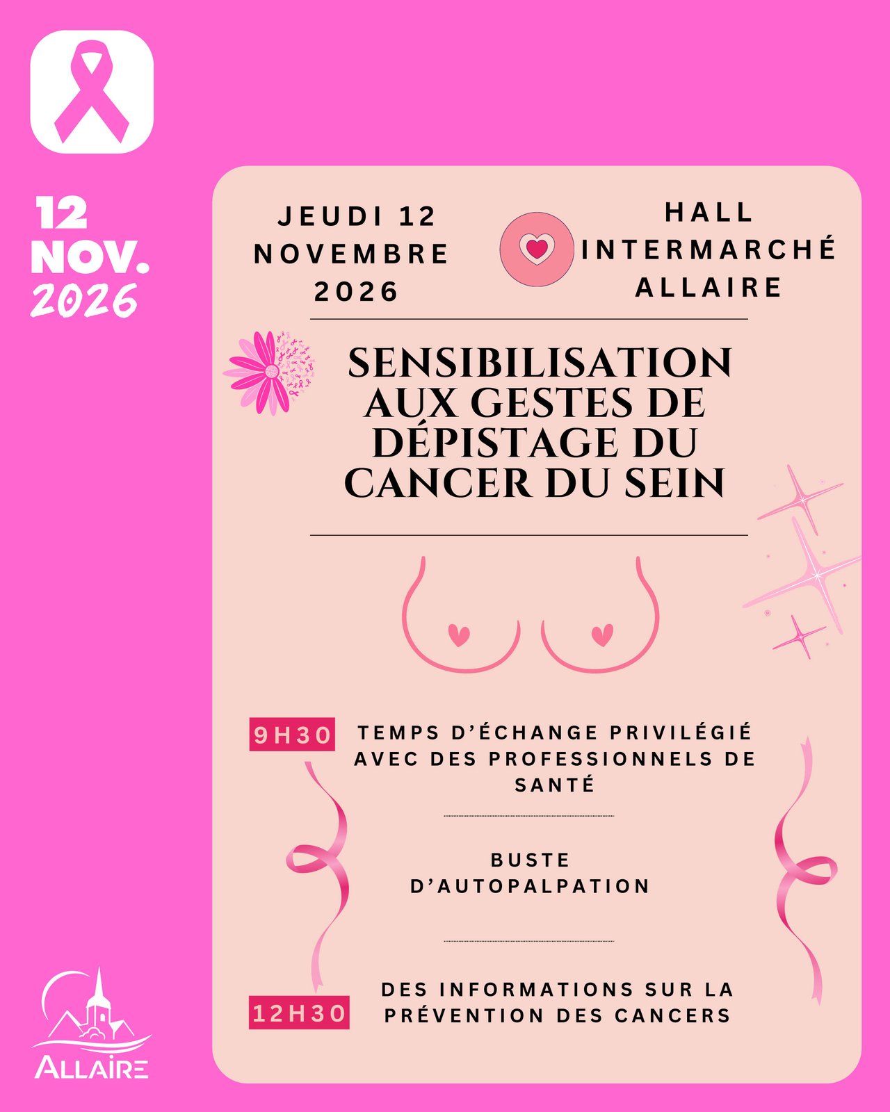 Sensibilisation aux gestes de dépistage du cancer du sein