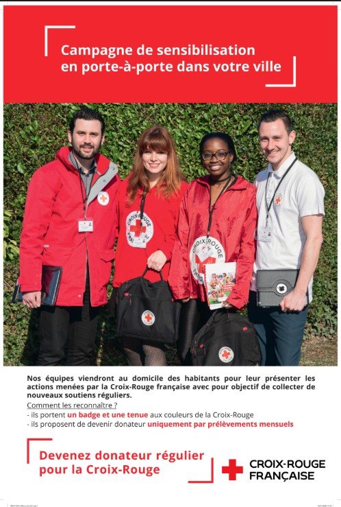 POUR VOTRE INFORMATION : Démarchage de LA CROIX ROUGE sur Allaire…