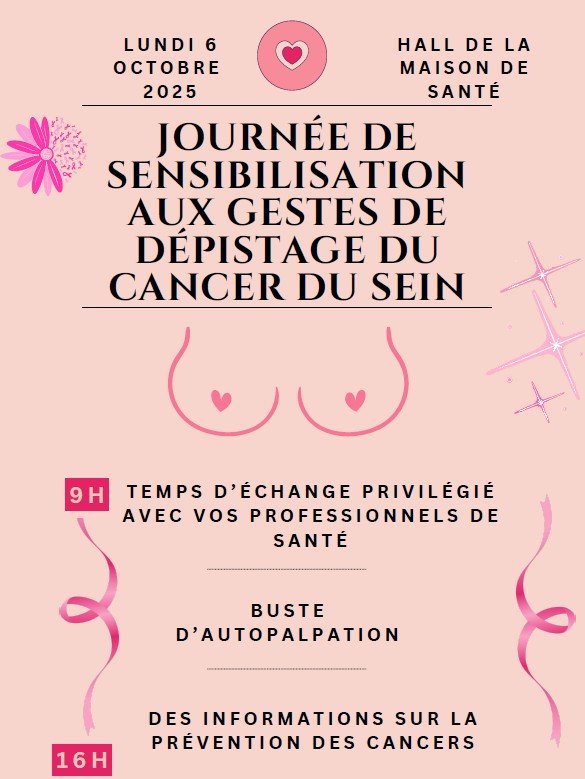 JOURNEE DE SENSIBILISATION : aux gestes de dépistage de cancer du sein