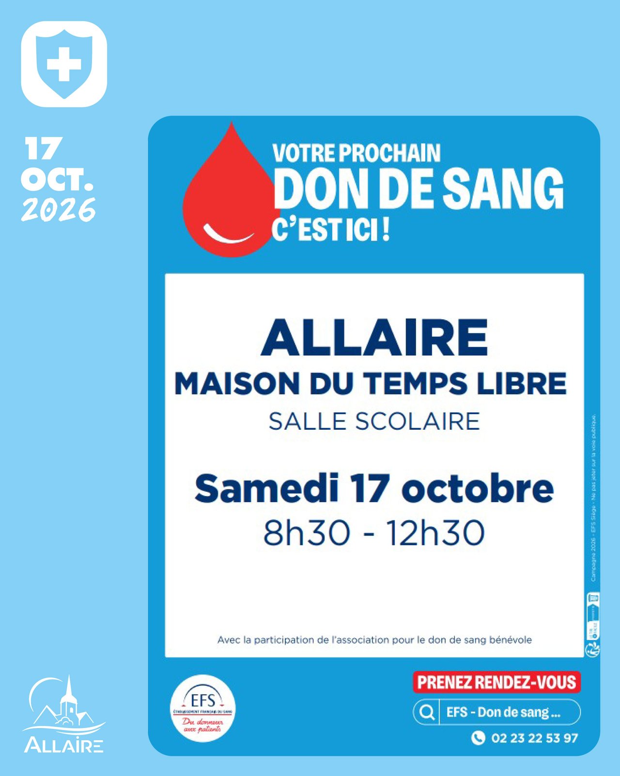 Don du sang à la Maison du Temps libre