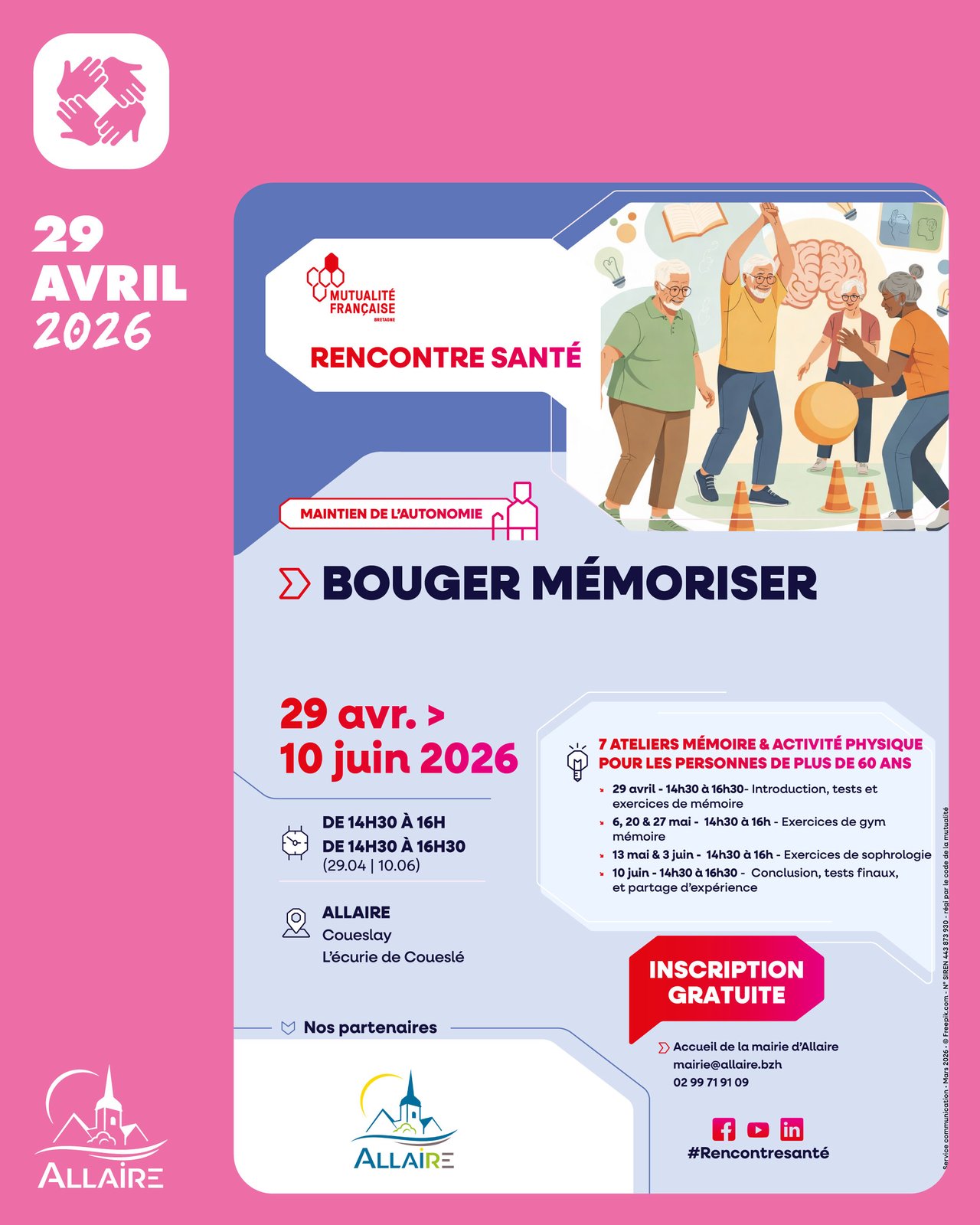 Ateliers Bouger Mémoriser · Stimulez votre mémoire en bougeant !