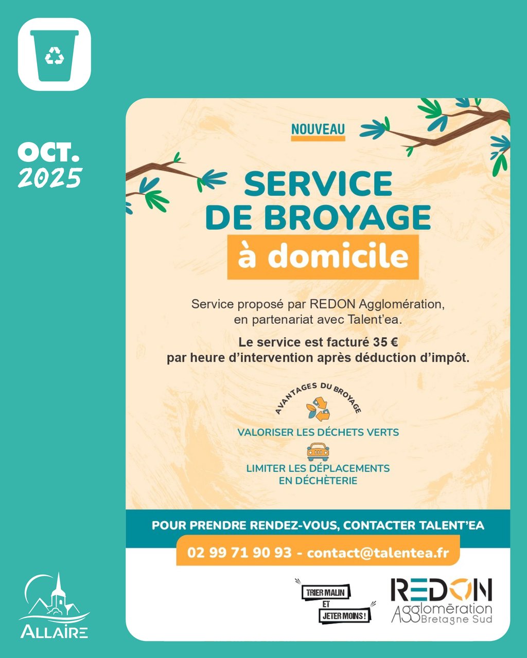 Service de broyage à domicile