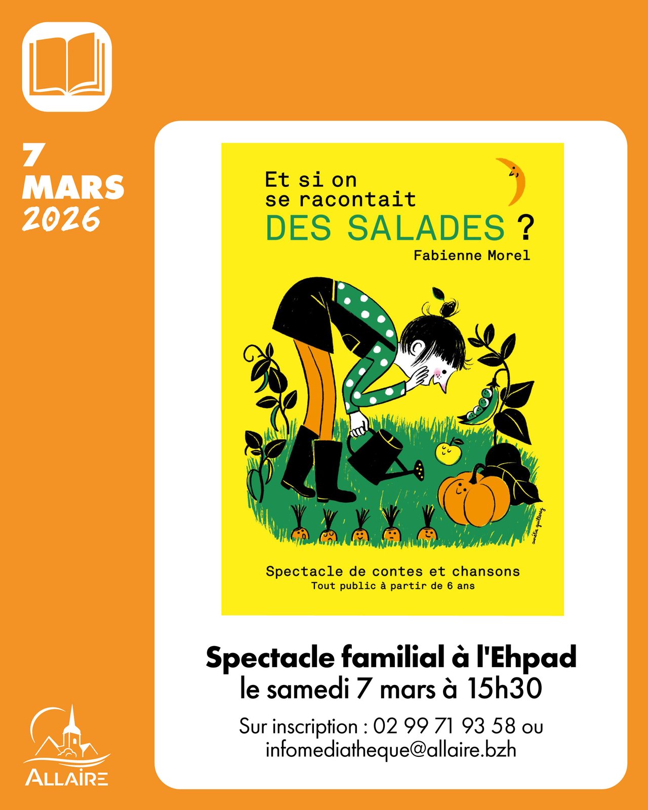Spectacle familial le samedi 7 mars “Et si on se racontait des salades ?”