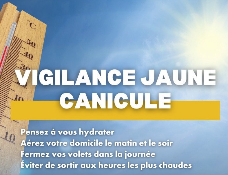 VIGILANCE JAUNE CANICULE dès demain Lundi 25 mai en Morbihan