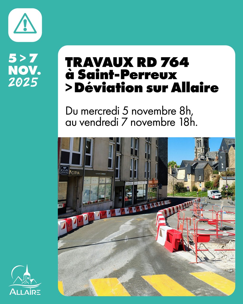 Travaux à Saint-Perreux > Déviation sur Allaire