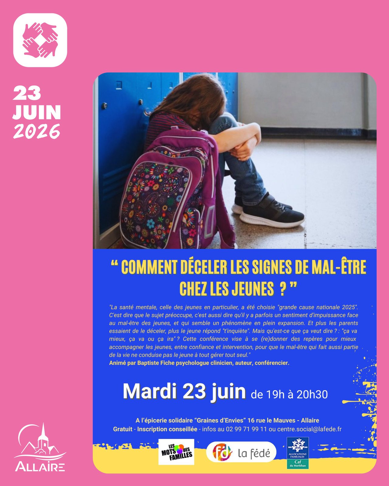 Conférence : Comment déceler le mal-être chez les jeunes ?