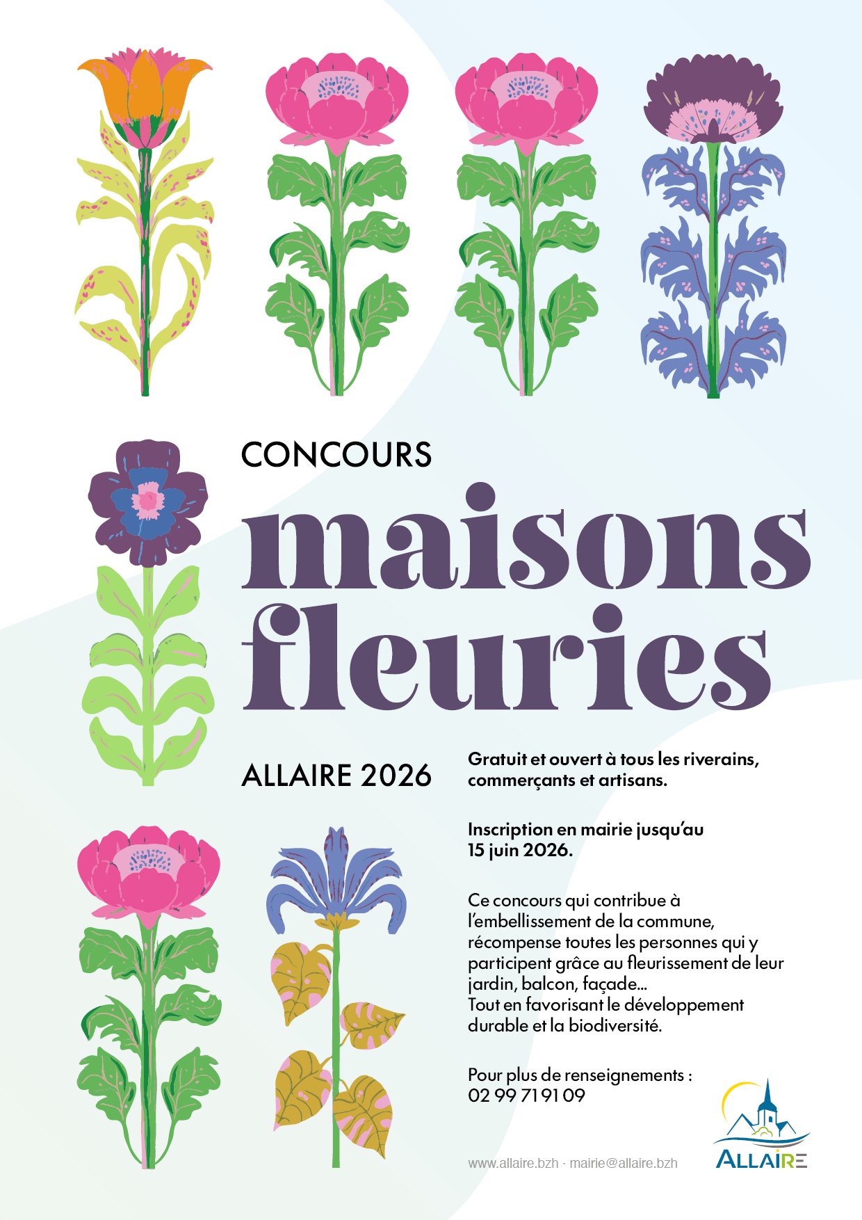 CONCOURS Maisons fleuries Allaire 2026 – prolongation des Inscriptions !