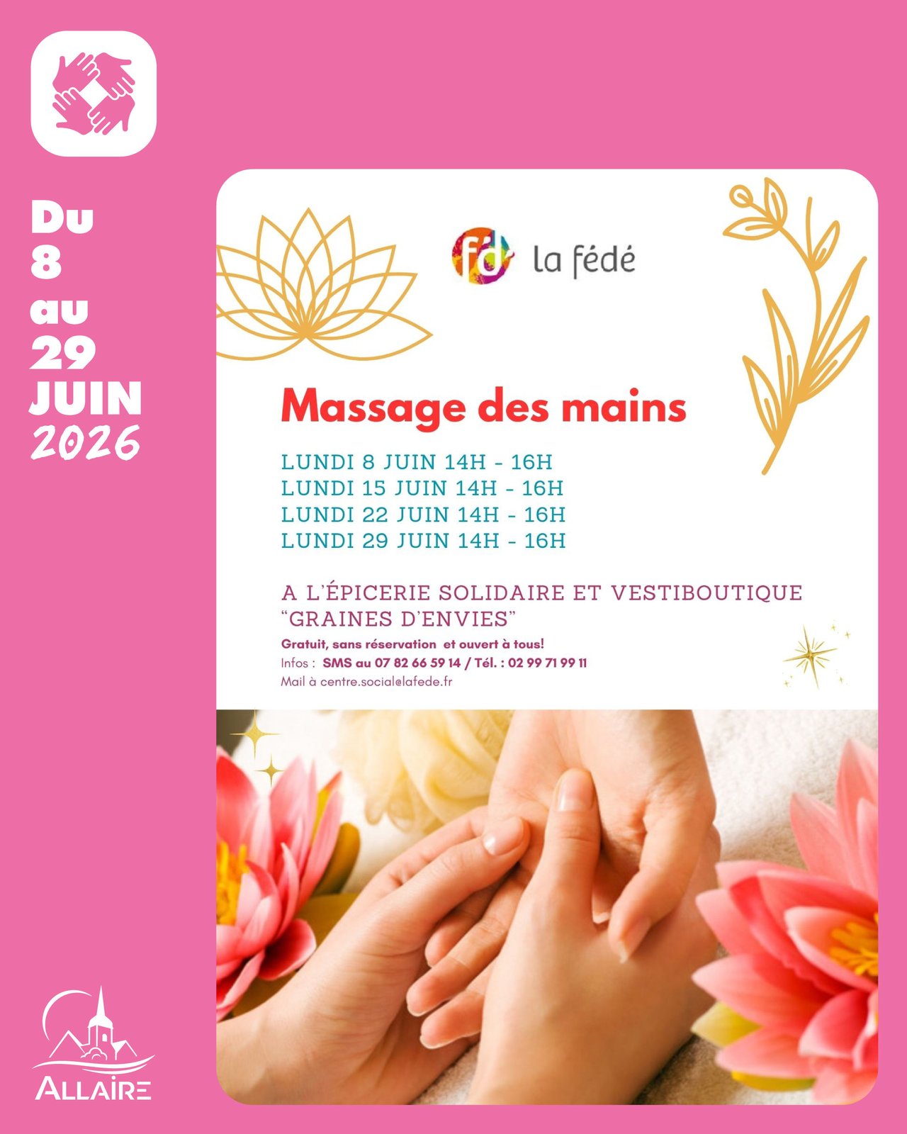 Massage des mains · Graines d’Envies