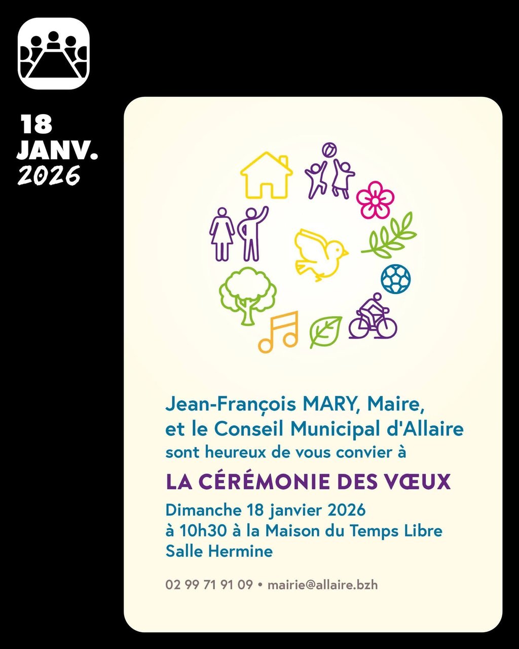 INVITATION A LA CEREMONIE DES VOEUX DU MAIRE